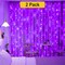 300 LED Hanging Curtain Lights — Plug-In, 8 Modes, Flexible Clear Cable